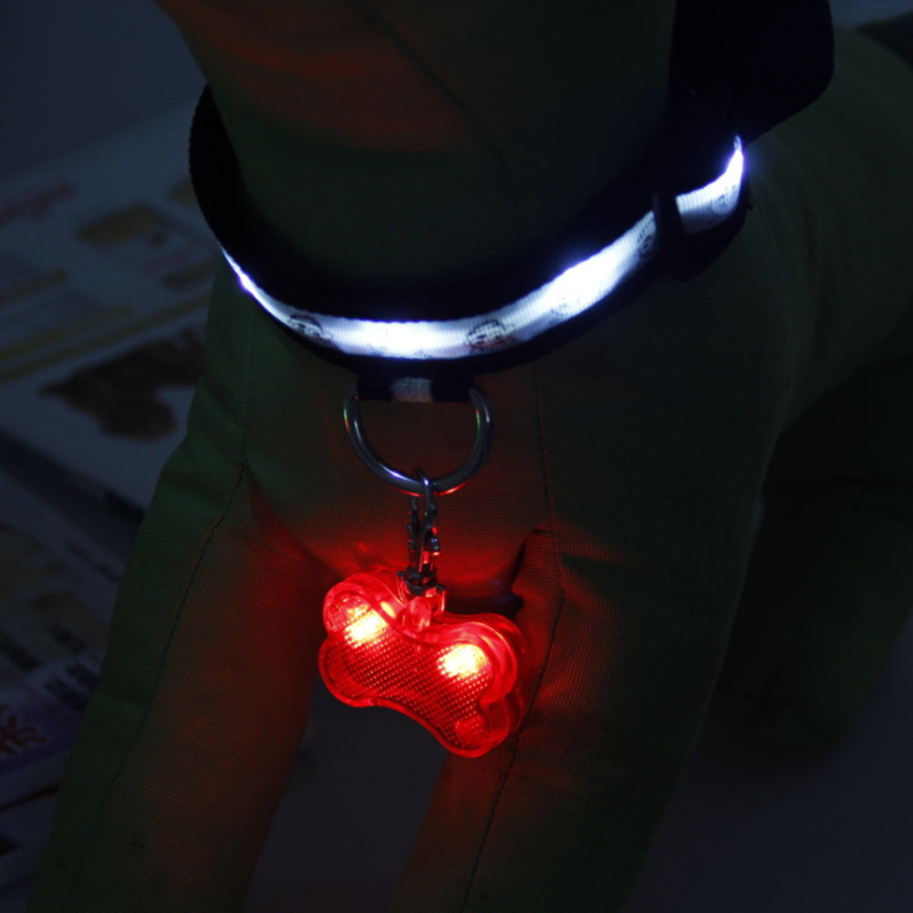 LED Bone Collar Light – Nighttime Dog Tag 💡🦴
