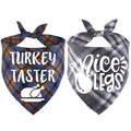 2 Pack Thanksgiving Dog Bandanas