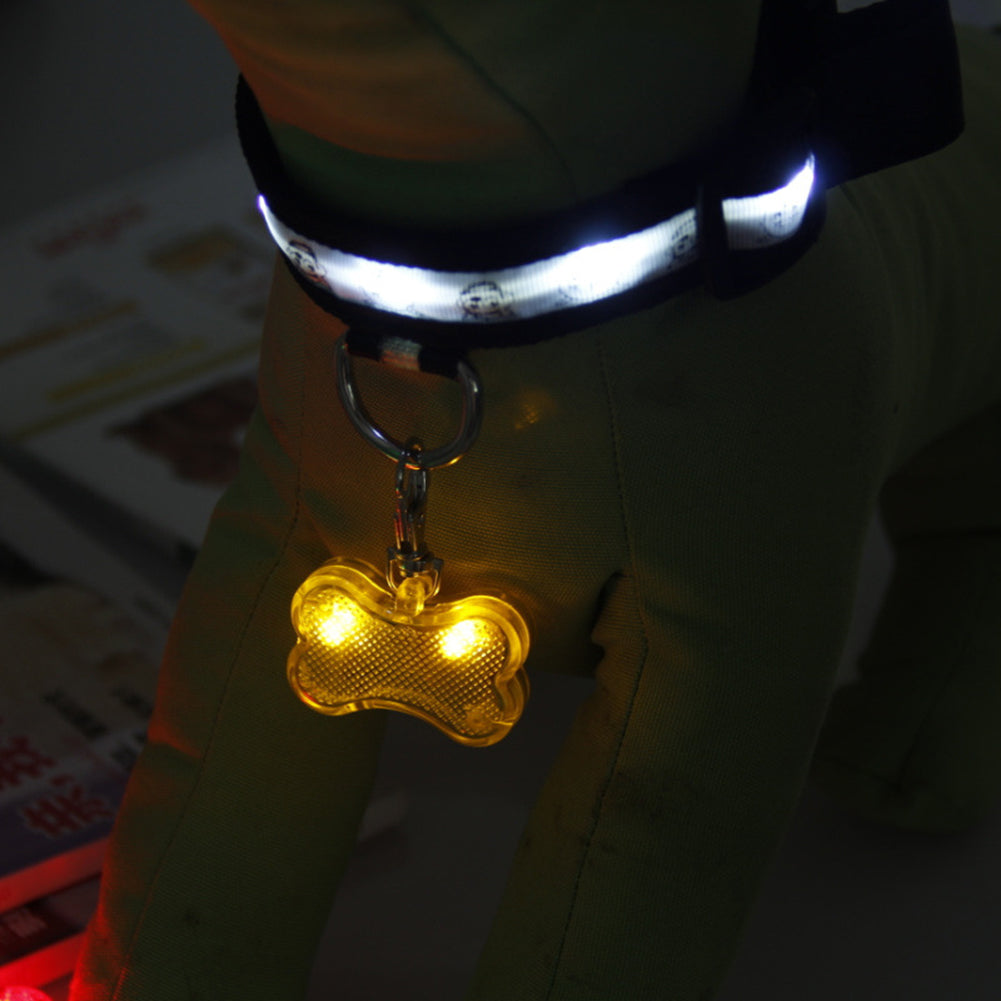 LED Bone Collar Light – Nighttime Dog Tag 💡🦴